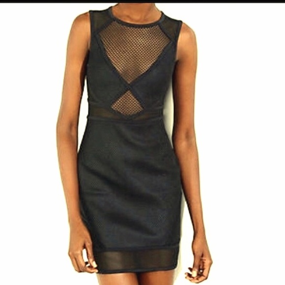 fishnet bodycon dress